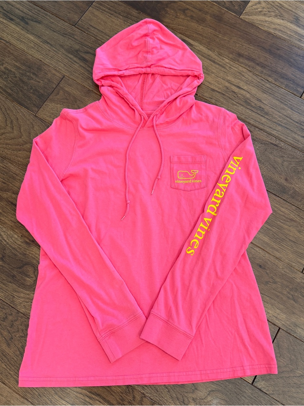 Vineyard Vines Pink Edgartown Pullover Hooded Hoodie Top Whale Logo Women’s S